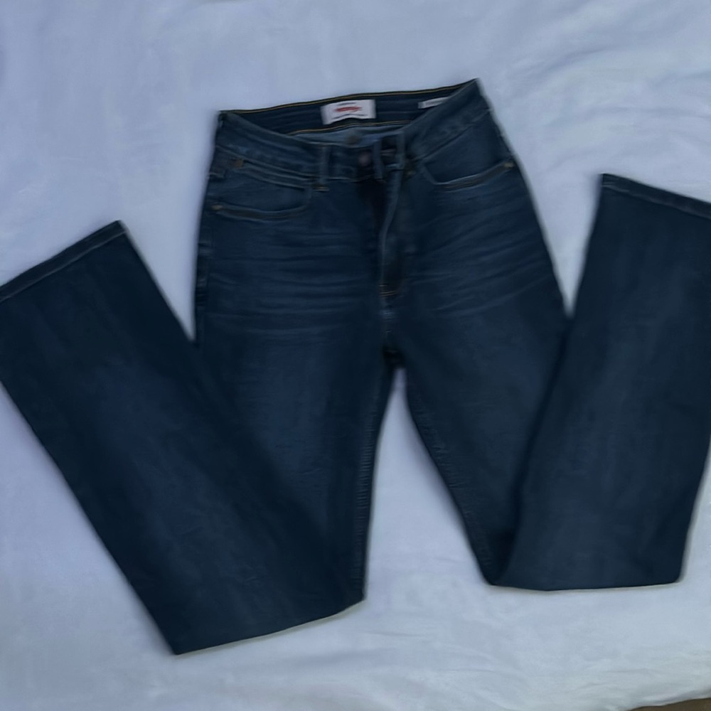 Wrangler dark wash boot cuts